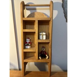 17" By 7"Hand-Made WOODEN SLED Sleigh WALL SHELF Ornament PINE Display Trinkets